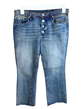 Blank NYC The Varick Kick Flare Button Fly Jeans Women’s 30 Blue 32x26
